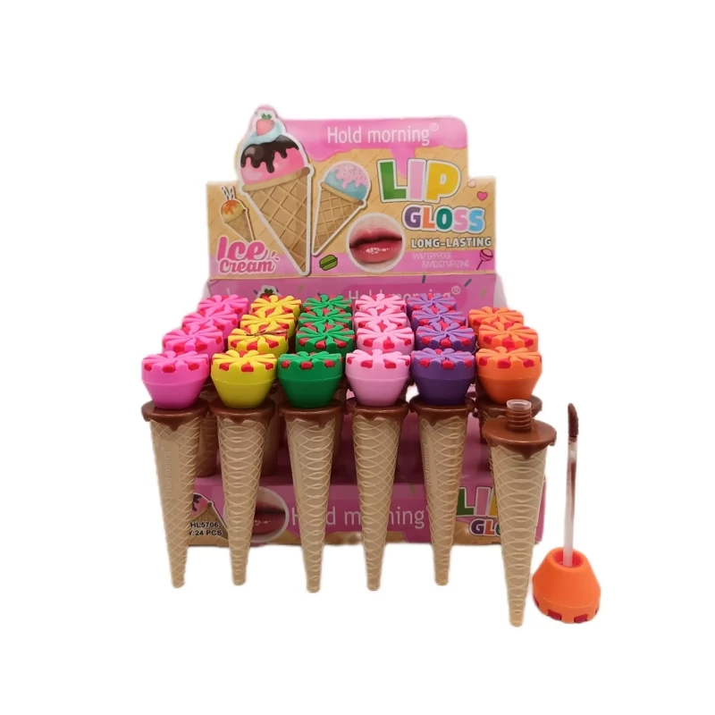 رژلب مایع مدل بستنی قیفی برند HOLD MORNING