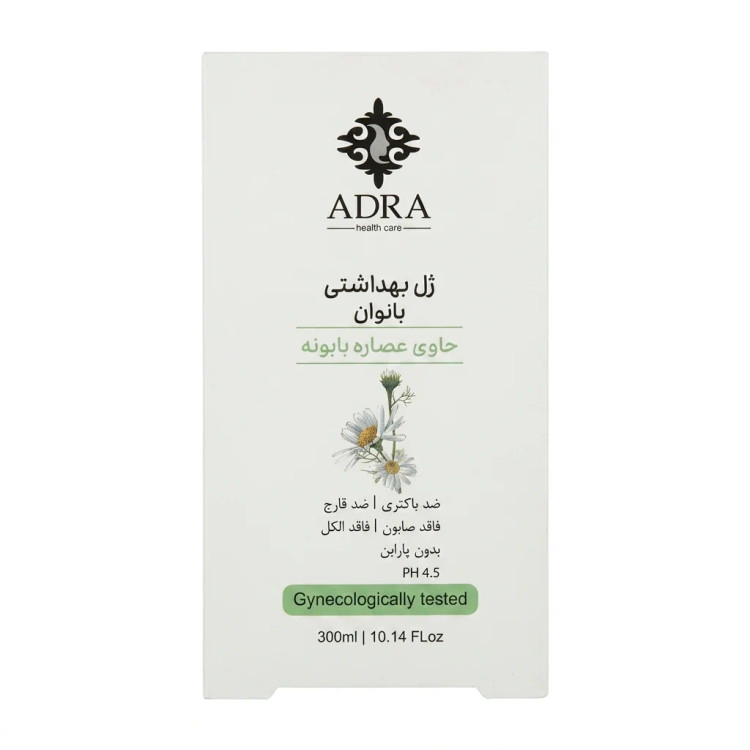 ژل بهداشتی بانوان عصاره بابونه آدرا 300 میلی لیتر