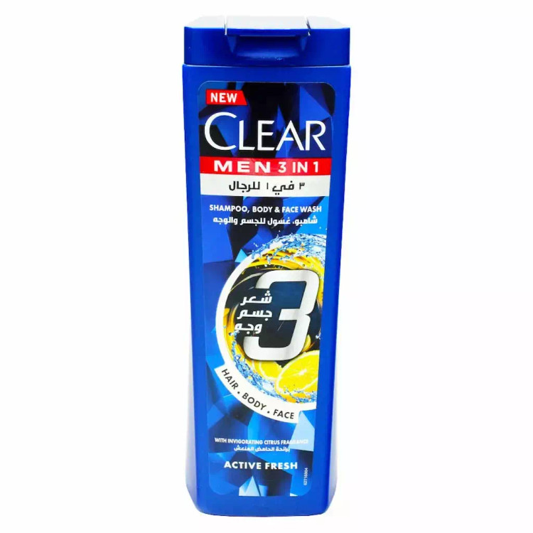 شامپو مردانه 3 در 1 کلیر مدل Active Fresh
