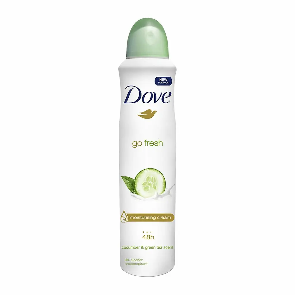 اسپری بدن برند داو مدل Cucumber & Green tea