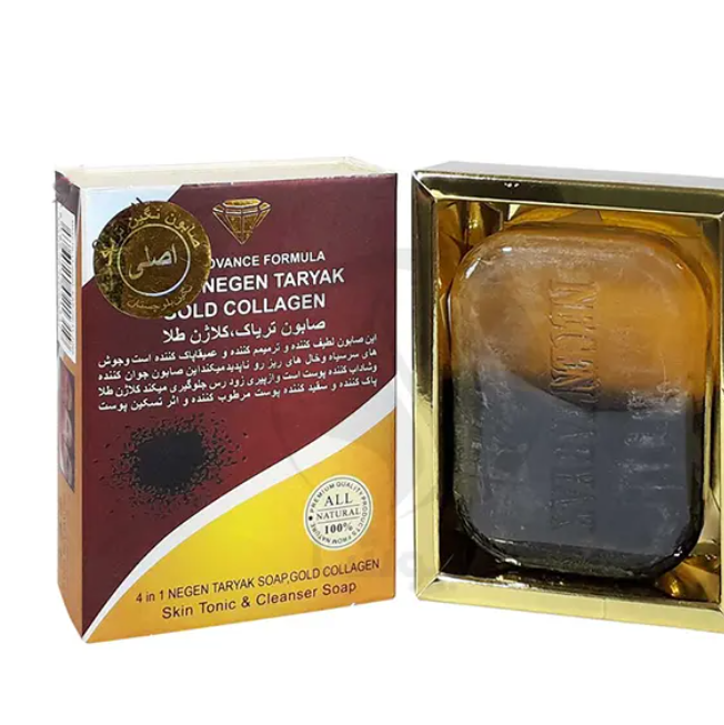 صابون شستشو مدل کلاژن طلا نگین (4 کارتن 12تایی،فروش24تایی)